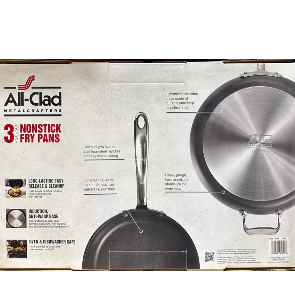 All-Clad Hard-Anodized Fry Pan 3-piece Set